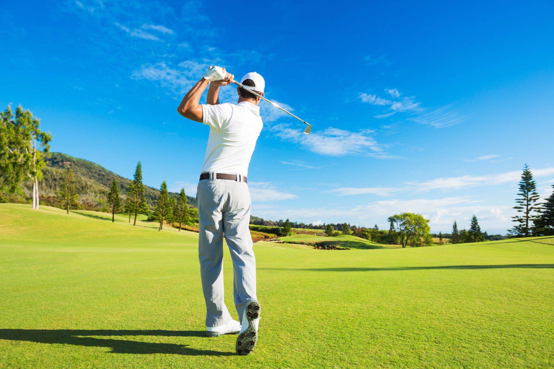 Man Playing Golf